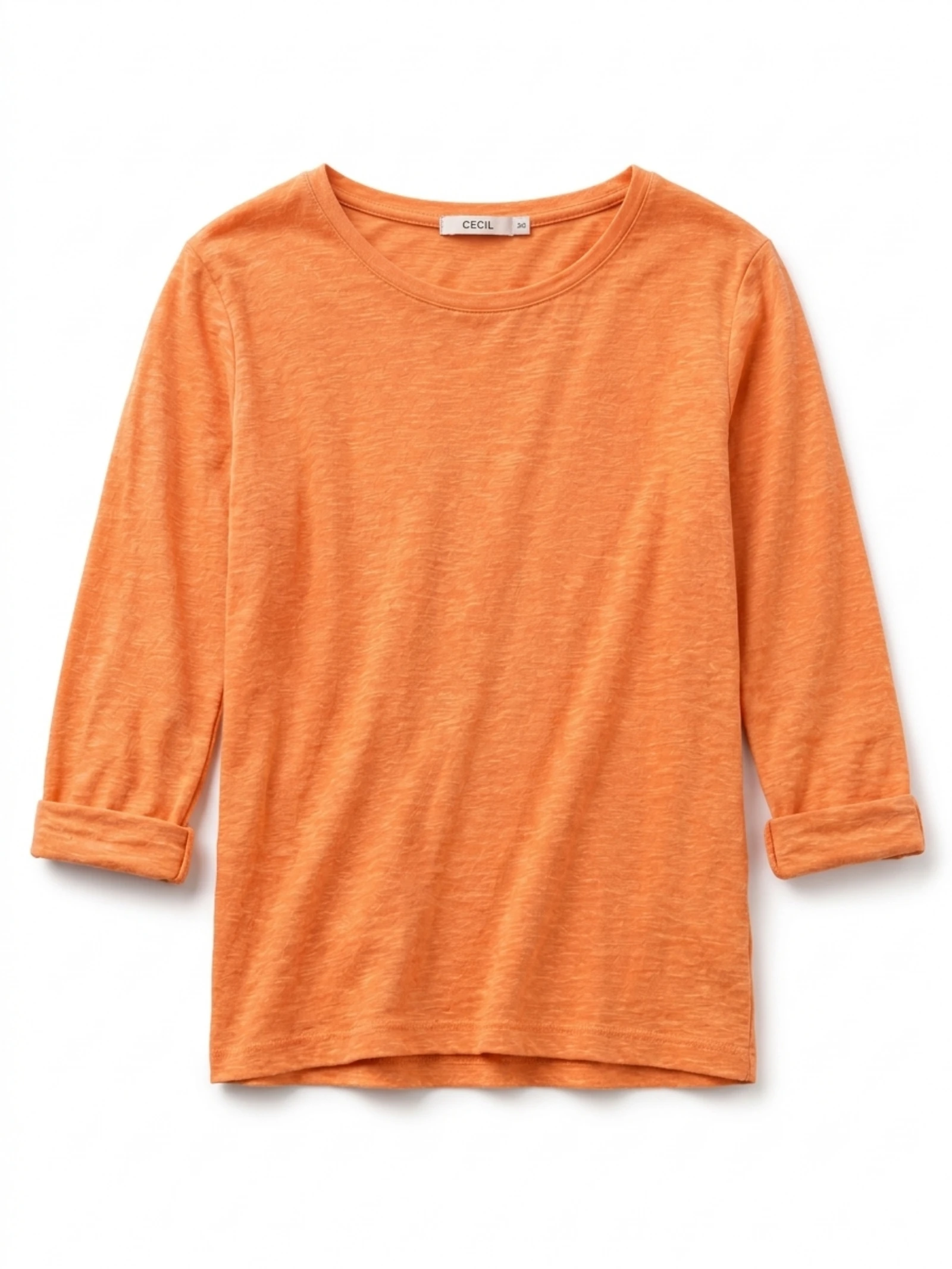Tee-shirt manche 3/4 orange Cecil 